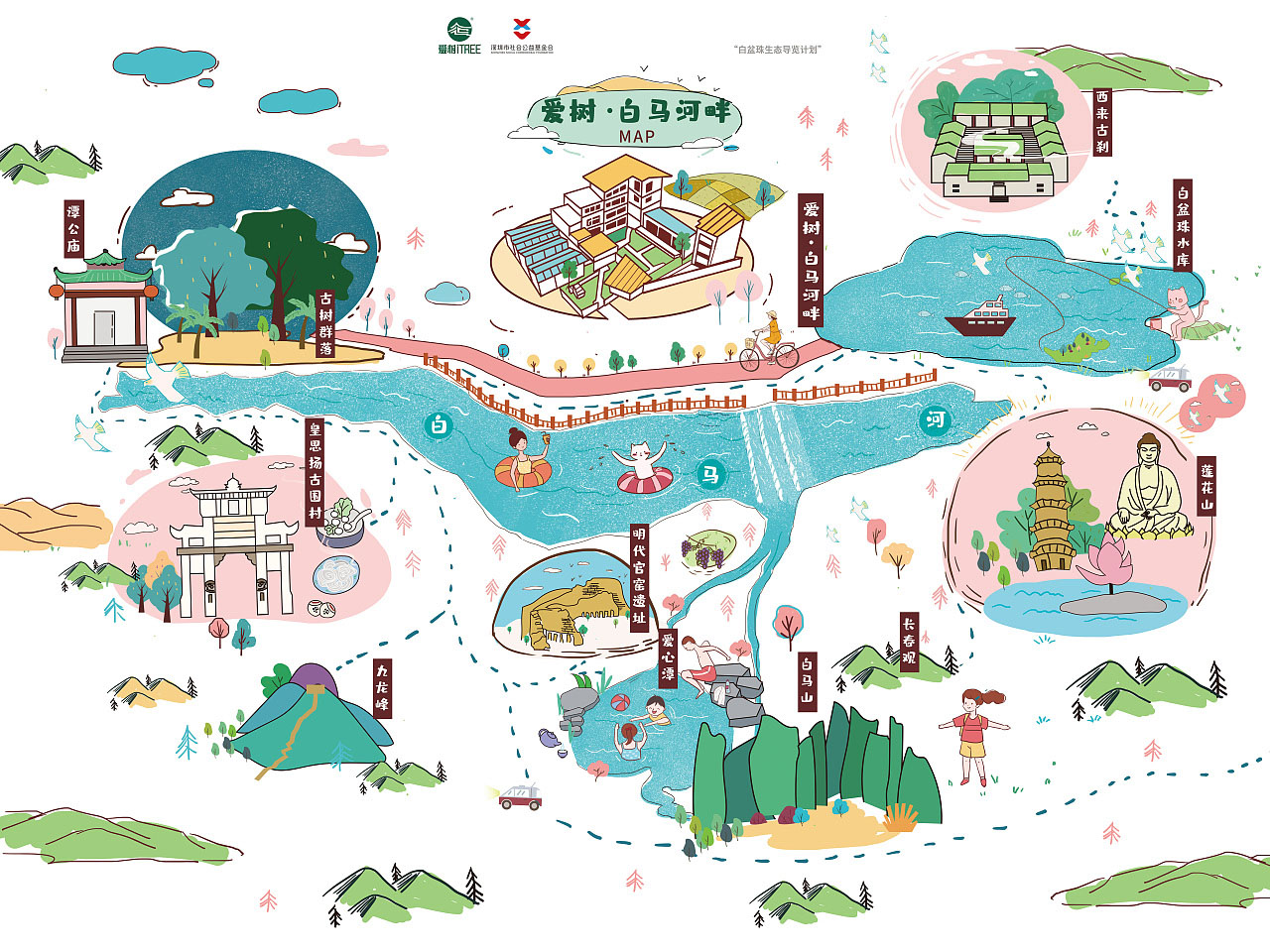 涿州手绘地图景区的艺术表现